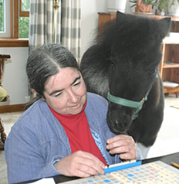 Alexandra Kurland and Panda, clicker trained guide for the blind